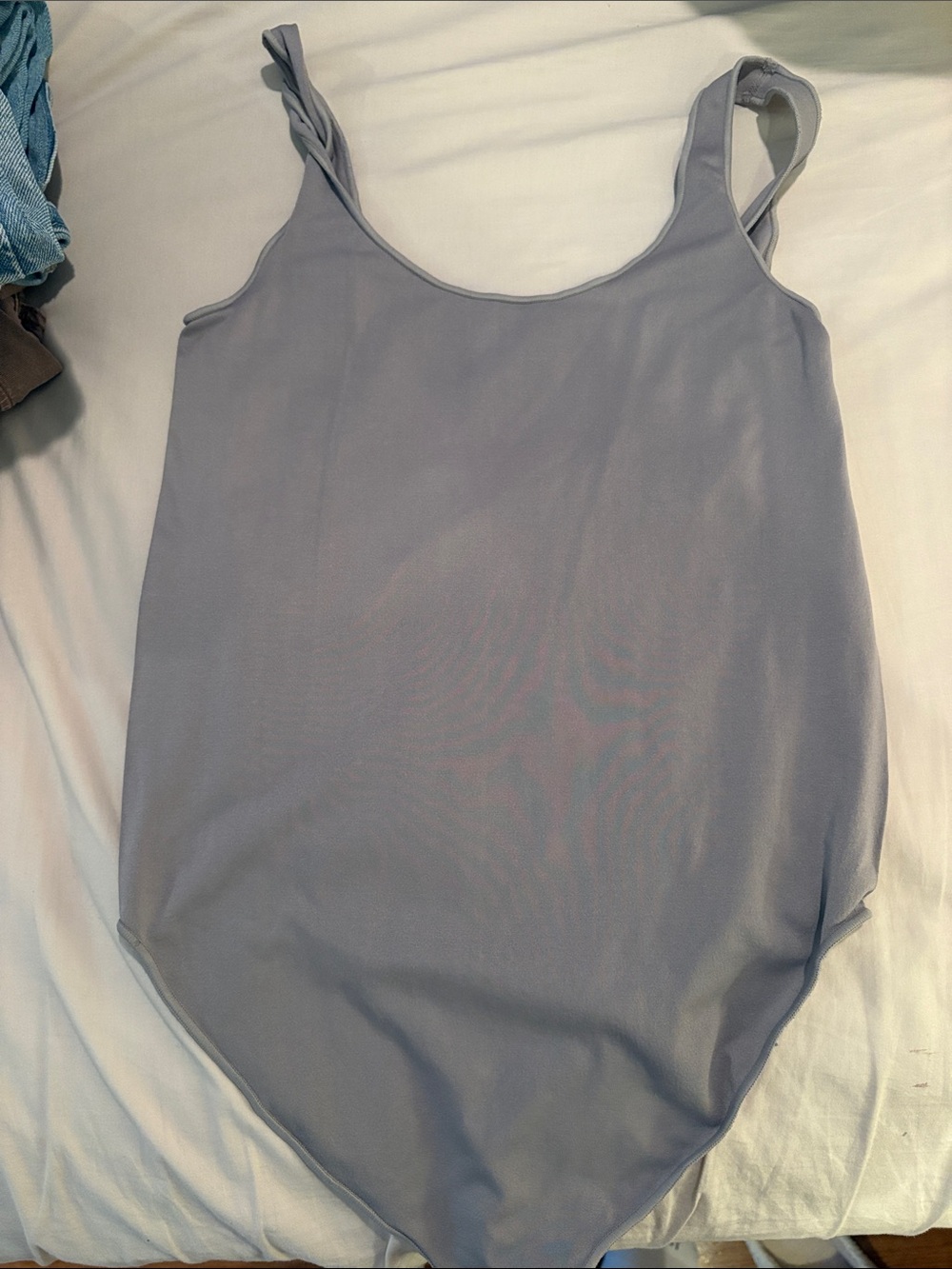 SKIMS Light Gray Scoop-Neck Bodysuit